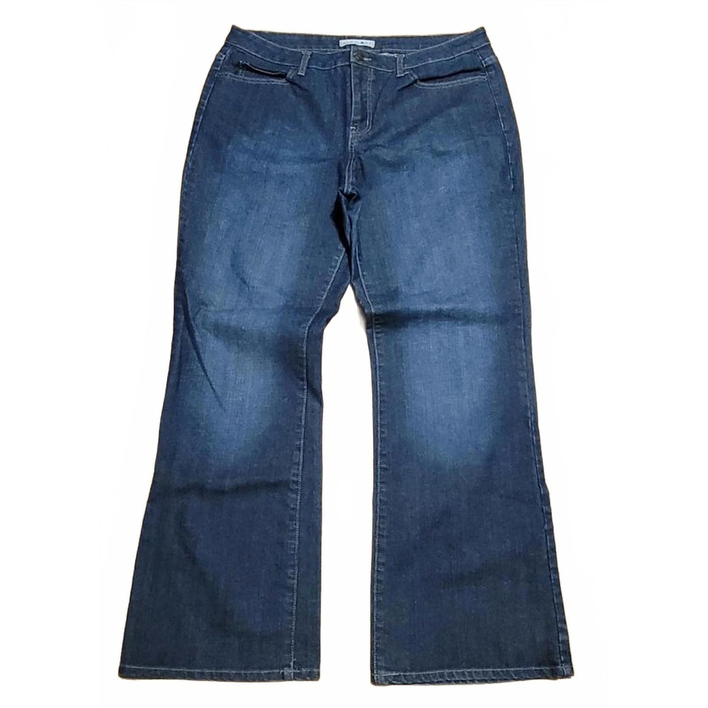 Fashion Bug Womens Dark Wash Bootcut Jeans Blue Stretch Denim Size 16